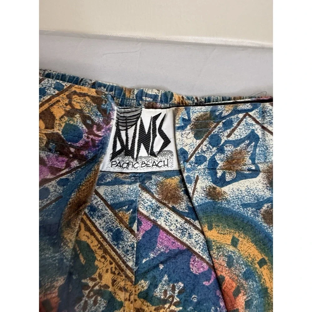 Vintage Dunes Pacific Beach Men's Parachute Surfer Hook & Loop Pants Size S